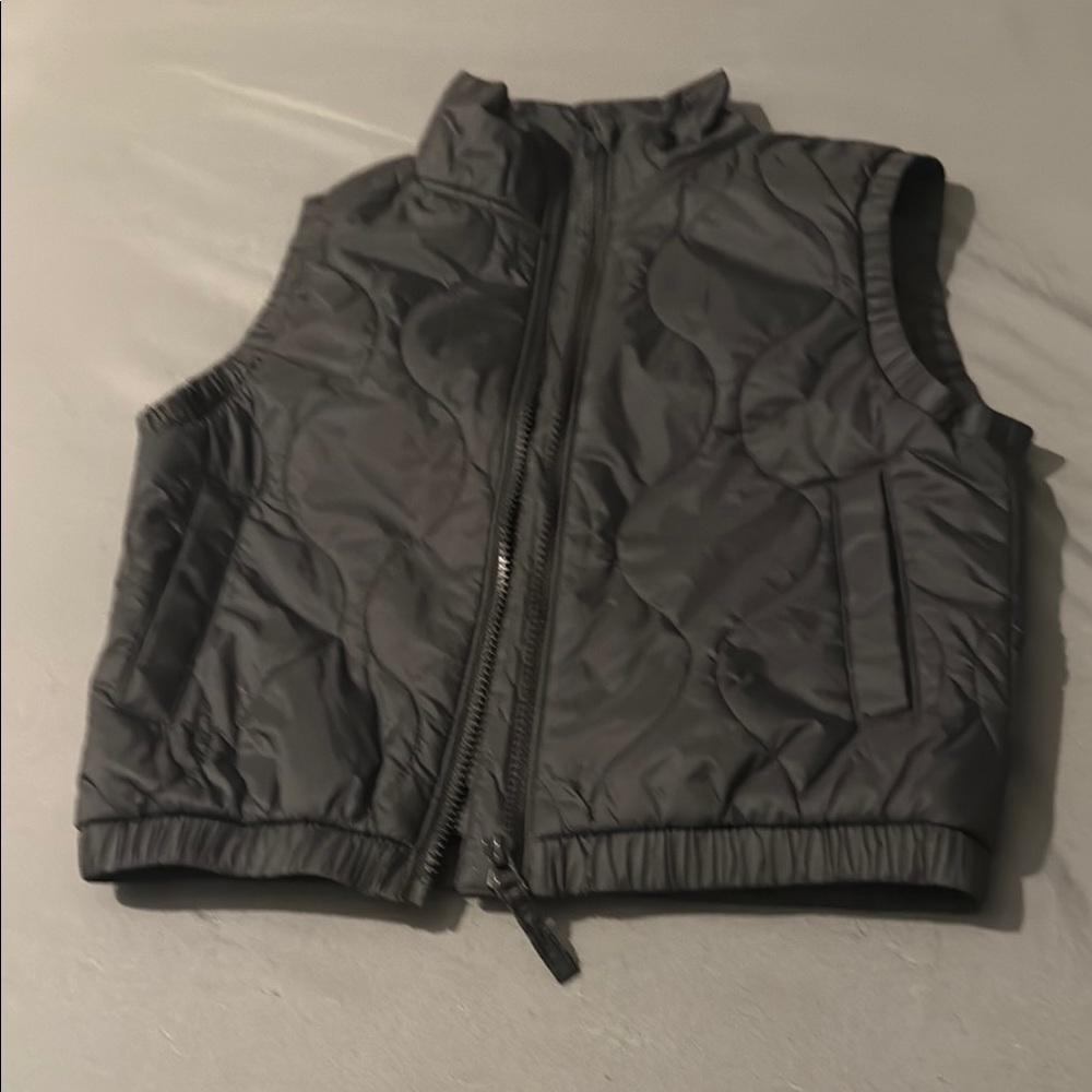 Kids Gray Quilted Vest